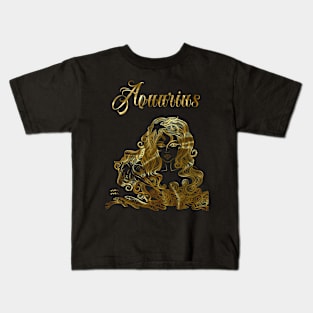 Aquarius Zodiac Sign Kids T-Shirt